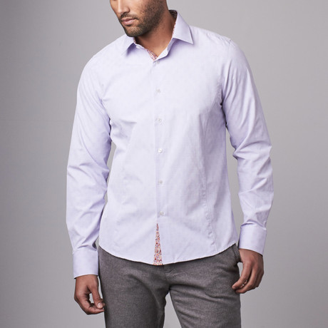 Pattern Dress Shirt // Lavender (S)