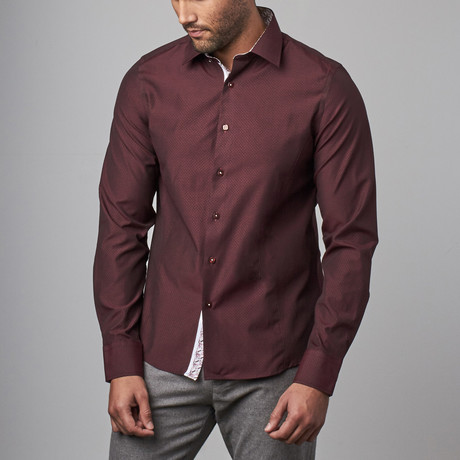 Sleek Dress Shirt // Burgundy (S)