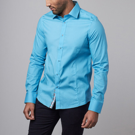 Bold Dress Shirt // Turquoise (S)