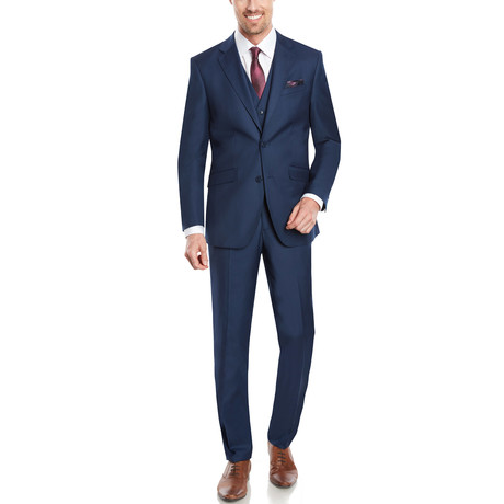Torino Three-Piece Slim Fit Suit // Navy Blue (US: 34S)