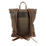 Super Rocket Roll Top Back Pack // Brown