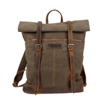 Super Rocket Roll Top Back Pack // Brown