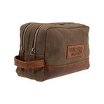 Empire Star Wash Bag // Brown