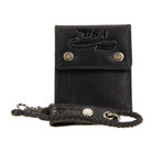 Shooting Star Biker Wallet (Brown)