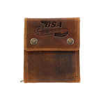 Shooting Star Biker Wallet (Brown)