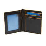 Mitchell Folded Cardcase // Black + Yellow