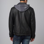 Projek Raw // Zip-Up Moto Jacket // Black (XL)