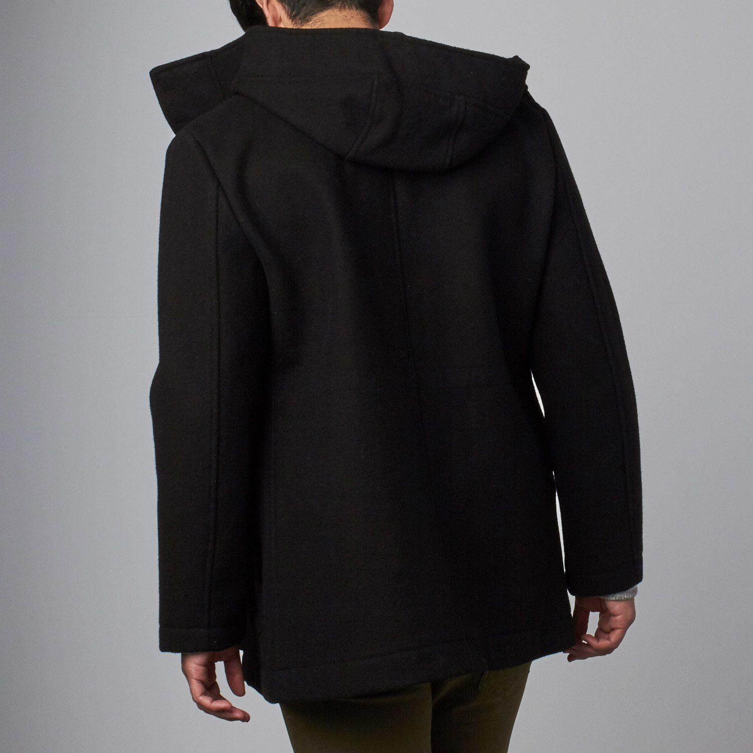 Projekt Raw // Zip-Up Hooded Wool Coat // Black (S) - Projek Raw ...