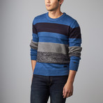 Mixed Texture Blocked Sweater // Indigo (M)