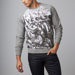 Graphic Print Sweatshirt // Grey (XL)