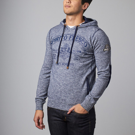 Graphic Print Hoodie // Blue (S) - Projek Raw - Touch of Modern