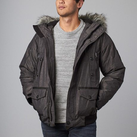 Banded Weather Resistant Technical Jacket // Charcoal (S)