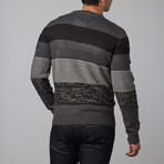 Mixed Texture Block Sweater // Black (L)