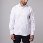 Button-Up Shirt // White Textured (M)