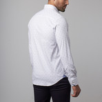 Button-Up Shirt // White + Blue (S)