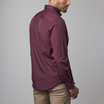Button-Up Shirt // Red + Blue Checks (L)