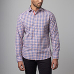 Button-Up Shirt // Blue + Red + Pink Plaid (4XL)