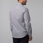 Button-Up Shirt // White + Black (L)