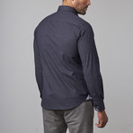 Button-Up Shirt // Navy + White (S)