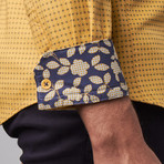 Button-Up Shirt // Yellow Dots (L)