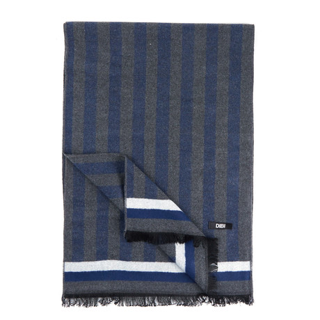 Striped Scarf // Navy + Charcoal