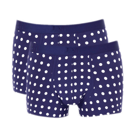 Dots Boxer Briefs // Navy + White Dots // Pack of 2 (S)