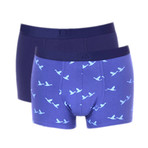 Solid Duck Boxer Briefs // Navy + Blue // Pack of 2 (M)