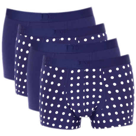Boxer Briefs // Navy + White Dots // Pack of 4 (S)
