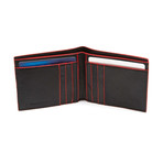 Poe Bi-Fold Wallet // Black + Red