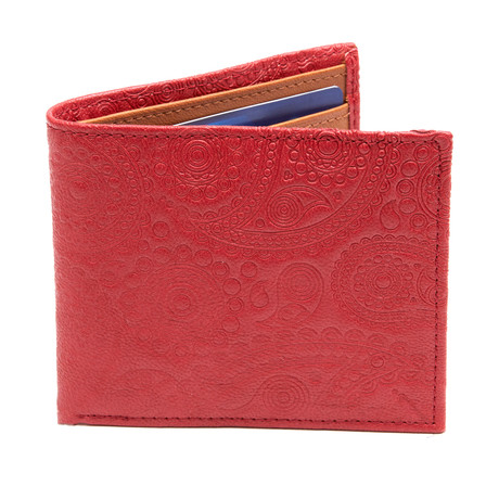 Faulkner Bi-Fold Wallet // Red