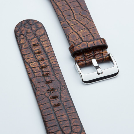 Genuine Alligator "Fits Apple" Watchstrap // Bronze (Black Hardware // 38mm Case)