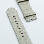 Genuine Alligator Apple Watch Strap // Sage Green // 42mm (White Hardware // 38mm Case Dia.)