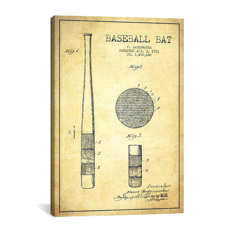 Baseball Bat V (18"W x 26"H x 0.75"D)