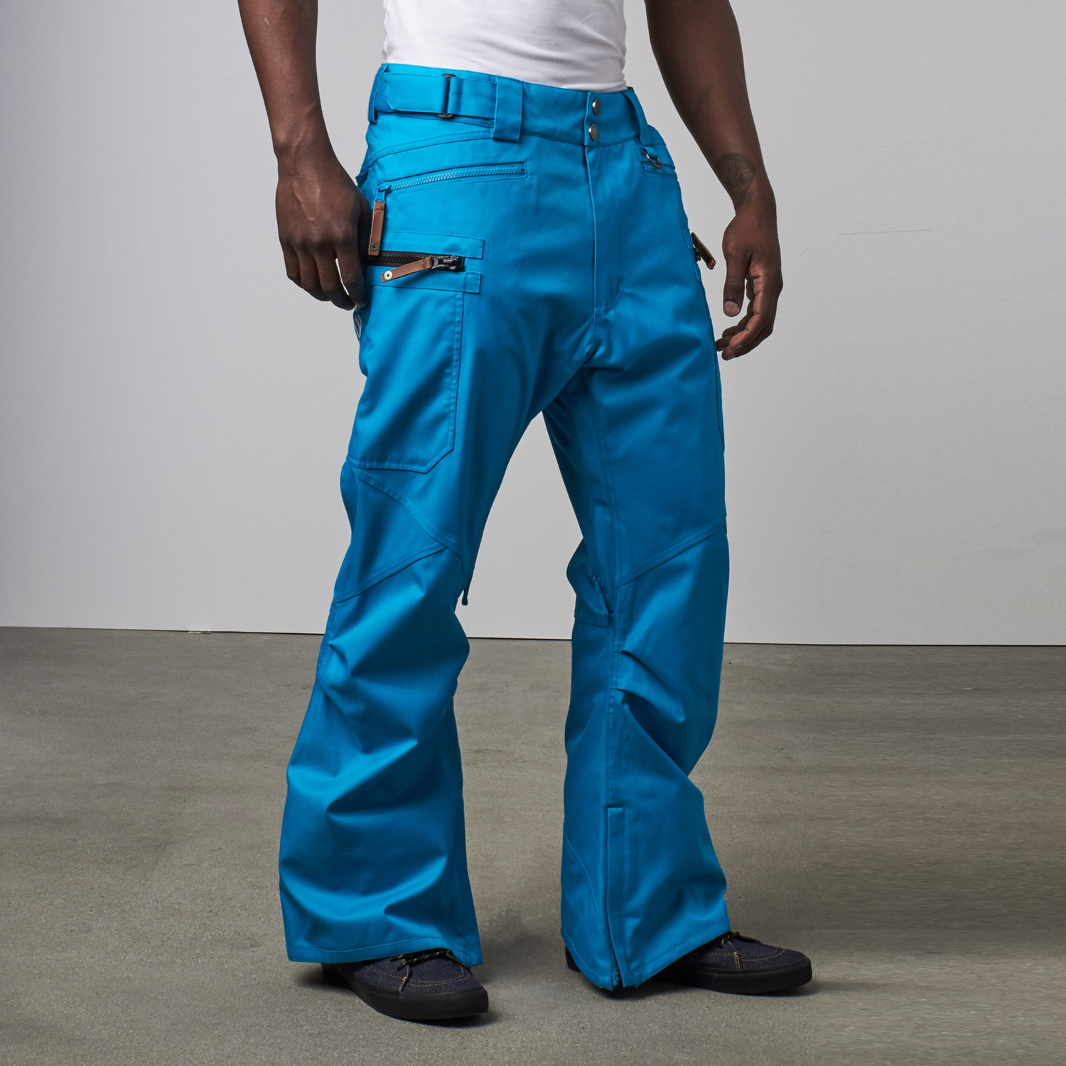 bright blue cargo pants