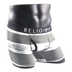 Religion Stripe + Basic Boxer Brief Set // Pack of 2 (Small)