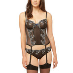 Midnight Garden Demi Corset // Black Widow (XS)