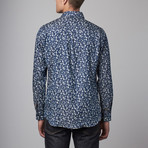 Johnny II Button Down Shirt // Blue Floral (XL)