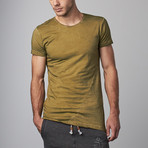 Long T-Shirt Zig Zag // Olive (L)