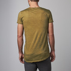 Long T-Shirt Zig Zag // Olive (S)
