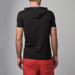Sportra T-Shirt // Black + Royal Blue (XL)