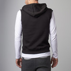 Vertical Zip Vest // Black + White (S)