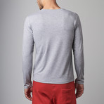 Long Sleeve Basic V-Neck // Grey (M)
