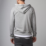 Zipper Sweat Jacket // Grey + White (S)