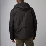 Hooded PVC Rip Stop Jacket // Black (S)