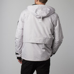 Point Zero // Hooded PVC Rip Stop Jacket // New Ice (S)