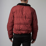 Down-Filled Oxford Bomber // Ruby (XL)