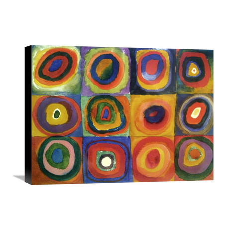 Squares With Concentric Circles (24"W x 18"H x 1.5"D)