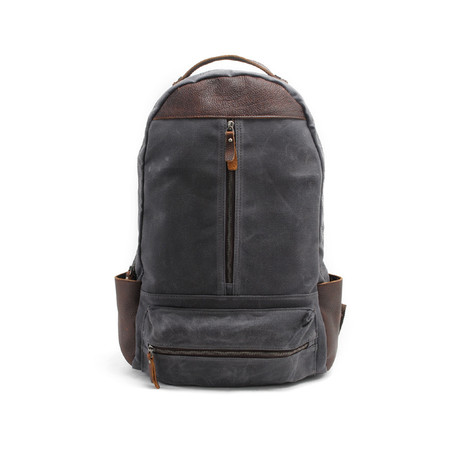 Ownbag // Topher Backpack // Waxed Canvas + Leather (Khaki)