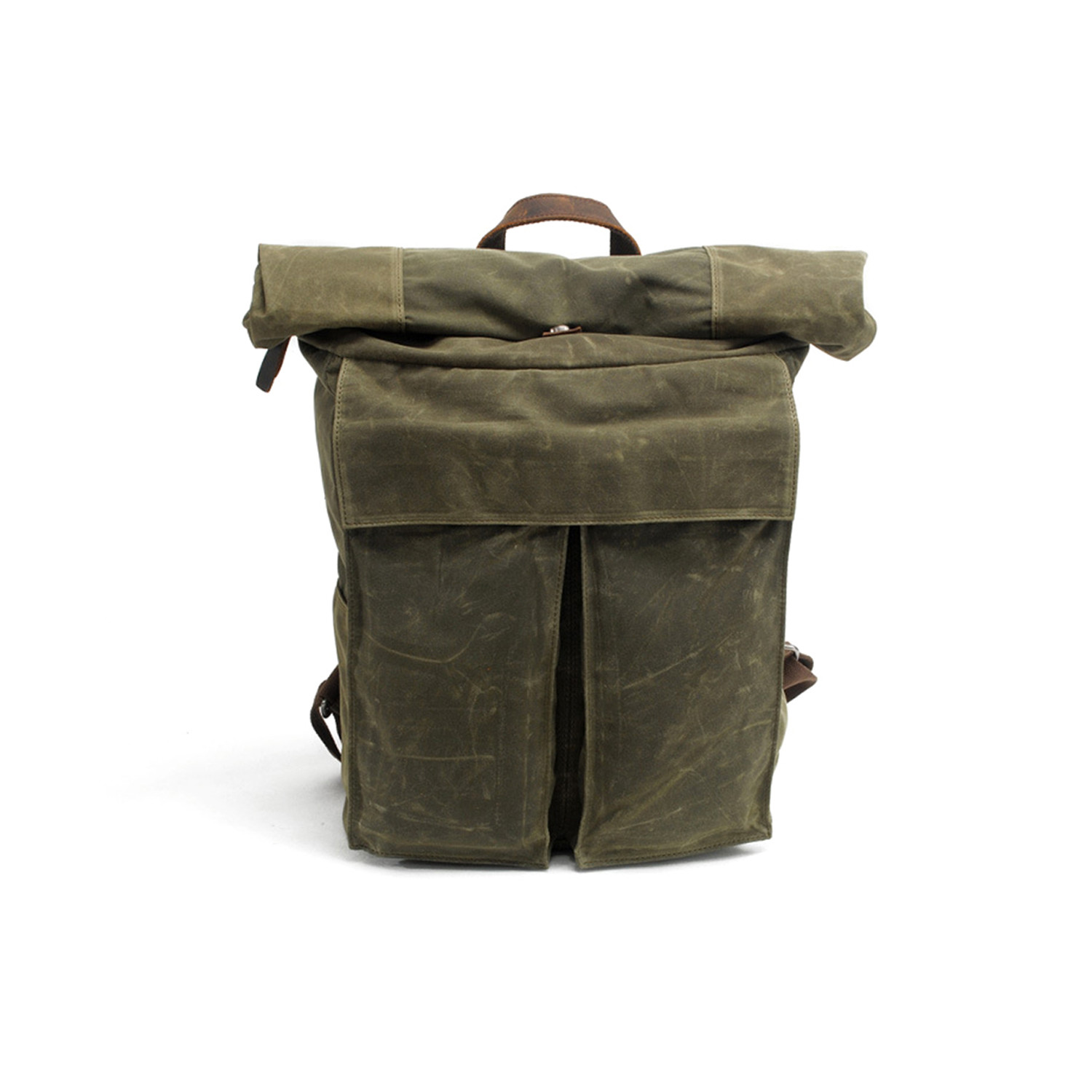 Traveller Backpack // Waxed Canvas + Leather (Khaki) - OWNBAG - Touch of Modern