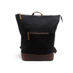 Kravitz Backpack // Waxed Canvas + Leather (Khaki)